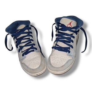 Nike Jordan 1 Mid "French Blue" sneakers. Youth Size 4.5Y.